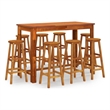 vidaXL Solid Acacia Wood Large Bar Set