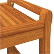 vidaXL 3 Piece Solid Acacia Wood Small Garden Lounge Set in White/Cream/Natural