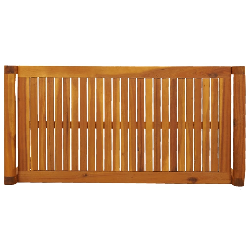 vidaXL 3 Piece Solid Acacia Wood Small Garden Lounge Set in White/Cream/Natural