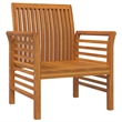 vidaXL 3 Piece Solid Acacia Wood Small Garden Lounge Set in White/Cream/Natural