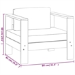 vidaXL Solid Acacia Wood Garden Lounge Set in White/Cream