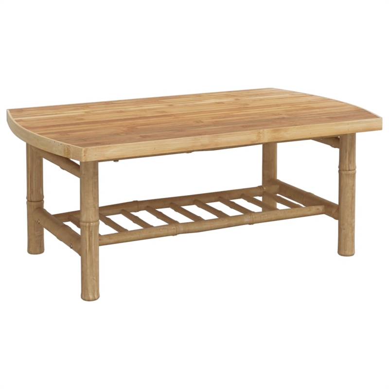 vidaXL 4 Piece Bamboo Medium Garden Lounge Set in Gray