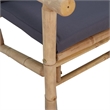 vidaXL 3 Piece Bamboo Garden Lounge Set in Gray/Natural