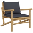 vidaXL 5 Piece Bamboo Garden Lounge Set in Gray/Natural