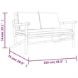 vidaXL 5 Piece Bamboo Garden Lounge Set in Gray/Natural