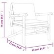 vidaXL 5 Piece Bamboo Garden Lounge Set in Gray/Natural
