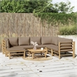 vidaXL 8 Piece Bamboo Garden Lounge Set