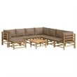 vidaXL 9 Piece Wood Garden Lounge Set