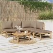 vidaXL 7 Piece Bamboo Garden Lounge Set