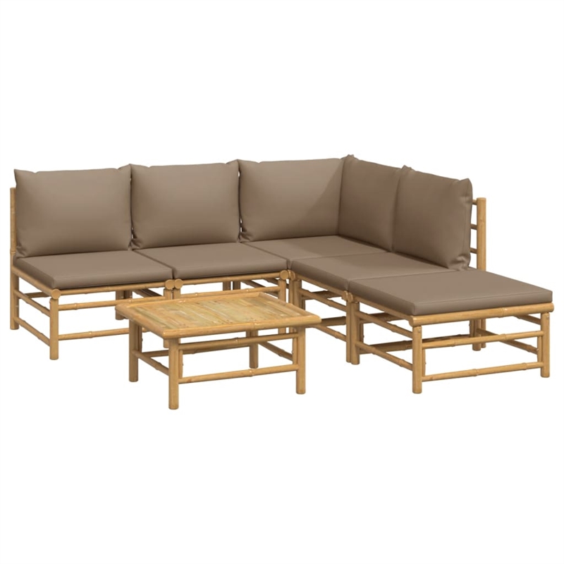vidaXL 7 Piece Bamboo Garden Lounge Set