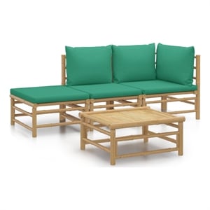 vidaXL Bamboo Garden Lounge Set in Green