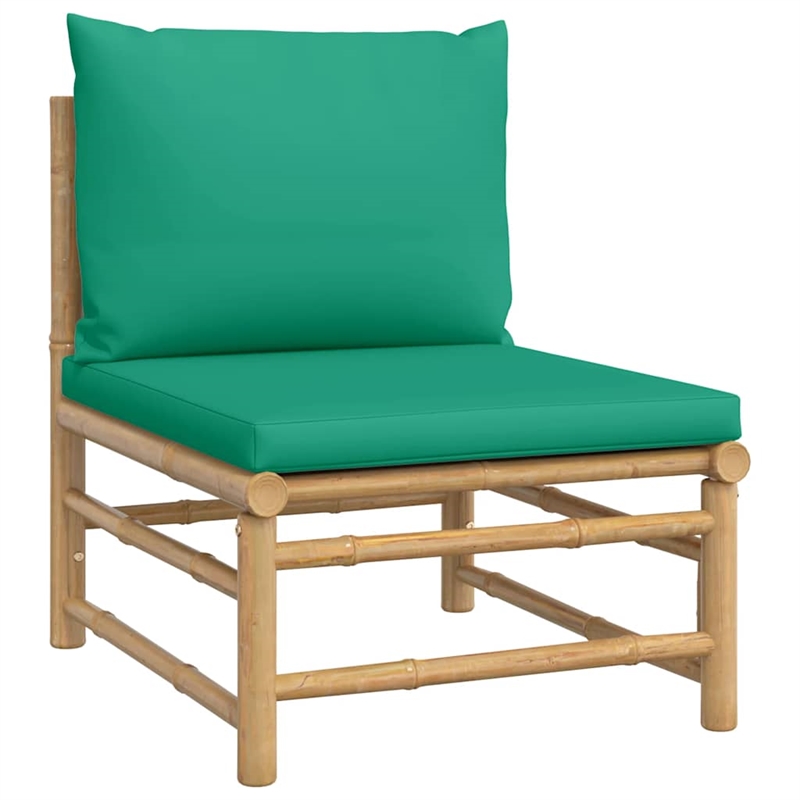 vidaXL 5 Piece Bamboo Garden Lounge Set in Green/Natural