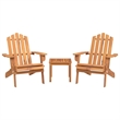vidaXL 3 Piece Solid Acacia Wood Garden Lounge Set in Natural
