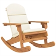 vidaXL 3 Piece Solid Acacia Wood Garden Lounge Set in White/Cream/Natural