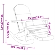 vidaXL 3 Piece Solid Acacia Wood Garden Lounge Set in White/Cream/Natural