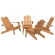 vidaXL 5 Piece Solid Acacia Wood Medium Garden Lounge Set in Natural