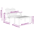 vidaXL 5 Piece Solid Acacia Wood Medium Garden Lounge Set in Natural