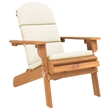 vidaXL 5 Piece Solid Acacia Wood Garden Lounge Set in White/Cream/Natural