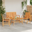 vidaXL Solid Acacia Wood Garden Lounge Set in Brown