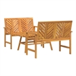 vidaXL Solid Acacia Wood Garden Lounge Set in Brown