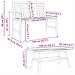 vidaXL Solid Acacia Wood Garden Lounge Set in Brown