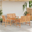 vidaXL Solid Acacia Wood Garden Lounge Set in Brown