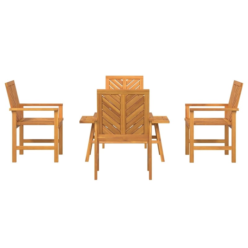 vidaXL Solid Acacia Wood Garden Lounge Set in Brown