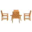 vidaXL Solid Acacia Wood Garden Lounge Set in Brown
