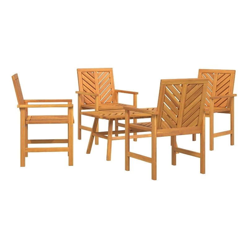 vidaXL Solid Acacia Wood Garden Lounge Set in Brown