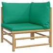 vidaXL 9 Piece Bamboo Garden Lounge Set in Green/Natural