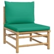 vidaXL 9 Piece Bamboo Garden Lounge Set in Green/Natural
