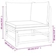 vidaXL 9 Piece Bamboo Garden Lounge Set in Green/Natural