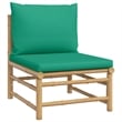 vidaXL 4 Piece Bamboo Small Garden Lounge Set in Green/Natural