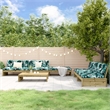 vidaXL 6 Piece Wood Garden Lounge Set in Red/Brown