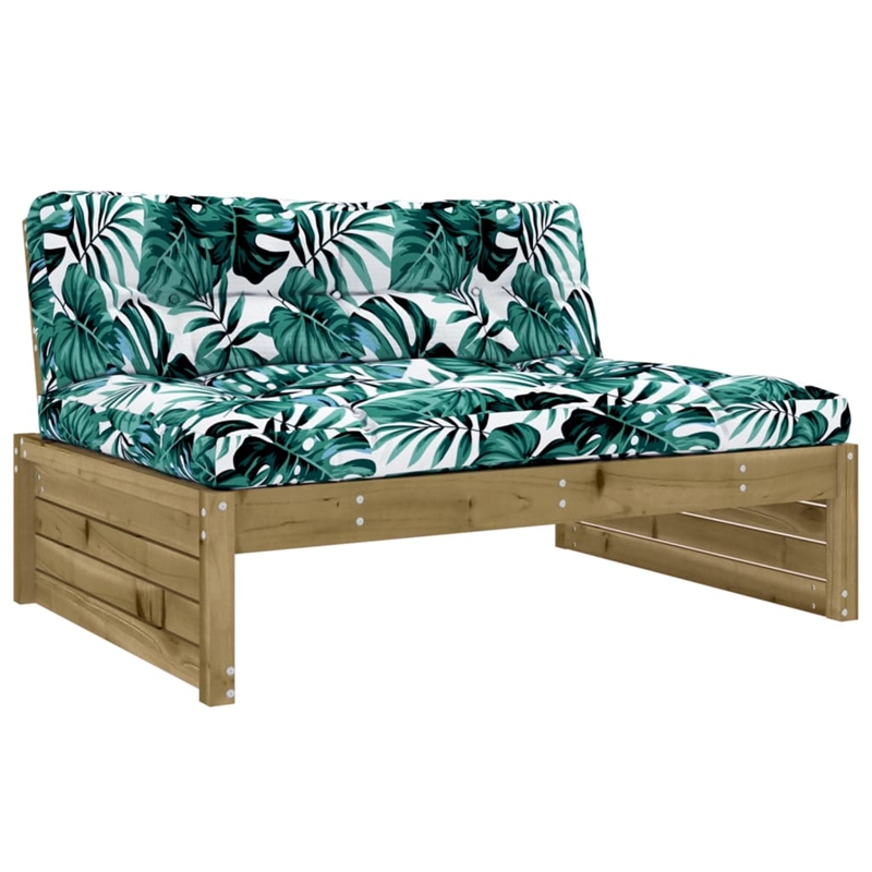 vidaXL 6 Piece Wood Garden Lounge Set in Red/Brown