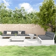 vidaXL 6 Piece Wood Garden Lounge Set in White/Anthracite
