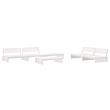 vidaXL 6 Piece Wood Garden Lounge Set in White/Anthracite