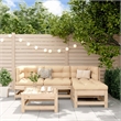 vidaXL 5 Piece Wood Medium Garden Lounge Set in Natural