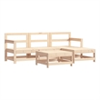 vidaXL 5 Piece Wood Garden Lounge Set in Natural