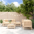 vidaXL 6 Piece Wood Garden Lounge Set in Natural