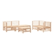vidaXL 6 Piece Wood Garden Lounge Set in Natural
