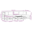 vidaXL 7 Piece Wood Garden Lounge Set in White/Anthracite