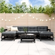 vidaXL 7 Piece Wood Garden Lounge Set in Black