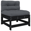 vidaXL 7 Piece Wood Garden Lounge Set in Black