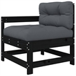 vidaXL 7 Piece Wood Garden Lounge Set in Black