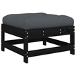 vidaXL 7 Piece Wood Garden Lounge Set in Black