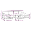 vidaXL 7 Piece Wood Garden Lounge Set in White