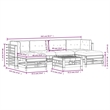 vidaXL 7 Piece Wood Garden Lounge Set in Natural/Beige
