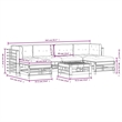 vidaXL 7 Piece Wood Garden Lounge Set in Black/Anthracite