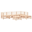 vidaXL 7 Piece Wood Garden Lounge Set in Beige